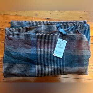 Zara Brown Plaid Blanket Scarf Poncho Wrap
